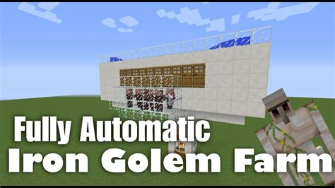 Fully Automatic Iron Golem Farm Tutorial - Minecraft 1.8 - YouTube