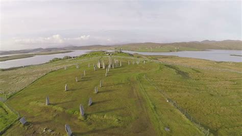 Aerial View Of The Callanish Standing Stones, Callanish, Isle Of Lewis ...