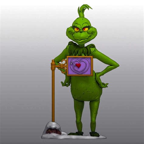 STL file Grinch heart two sizes too small 💜 ・3D printable model to ...