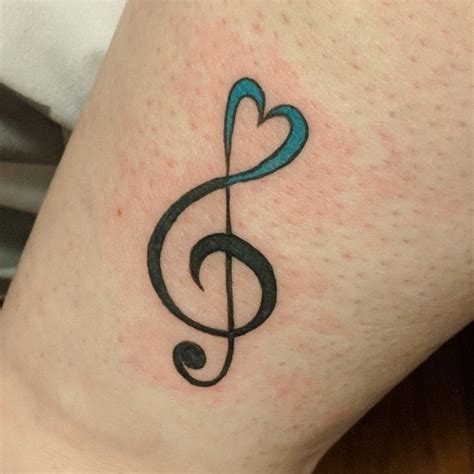 150+ Meaningful Treble Clef Tattoo Designs for Music Lovers (2019 ...