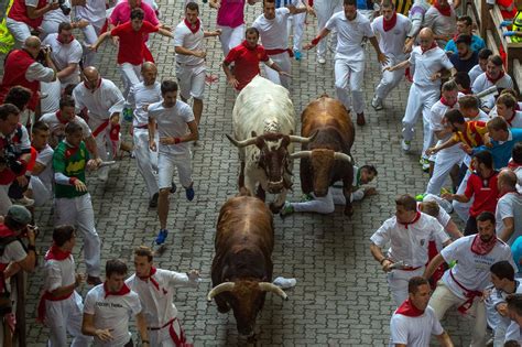 San Fermin Festival's Running of the Bulls in Pamplona Photos | Image ...