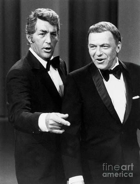 Dean Martin And Frank Sinatra Singing by Bettmann