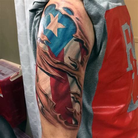 50 Puerto Rican Flag Tattoo Ideas For Men - Puerto Rico Designs Taino ...