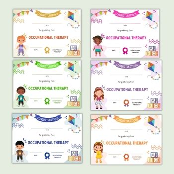 Occupational Therapy Graduation Certificate / Diplomas by Mina Printables