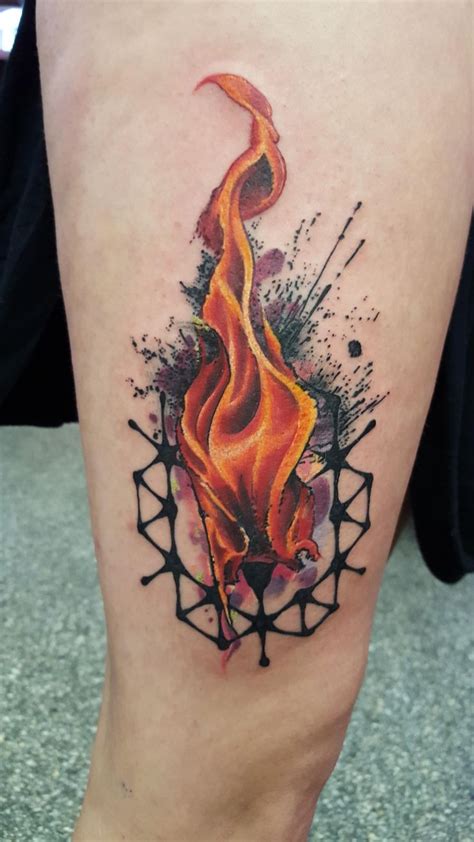 LOVE my new tattoo | Fire tattoo, Flame tattoos, Watercolor tattoo