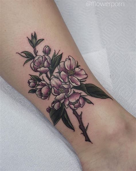 Apple blossom tattoo - Tattoogrid.net