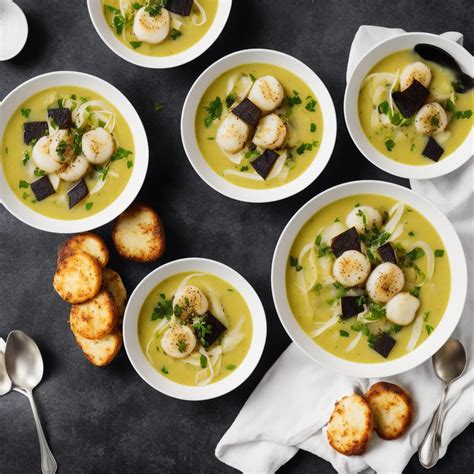 Celeriac Soup with Scallops & Black Pudding Recipe | Recipes.net