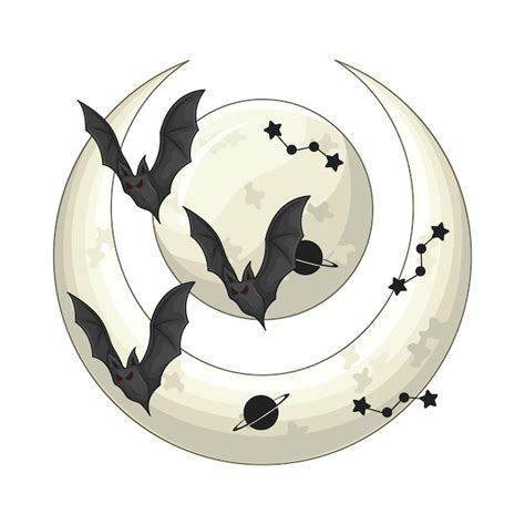 Premium Vector | Illustration of moon bat