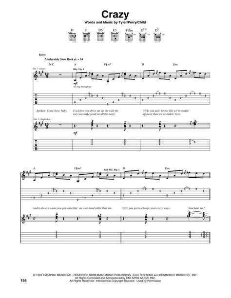 Crazy by Aerosmith - Guitar Tab - Guitar Instructor