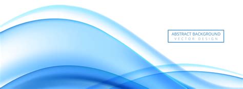 Modern flowing blue wave banner on white background 694635 Vector Art ...