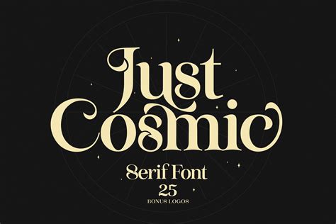 Just Cosmic Font + Premade Logos | Creative Market