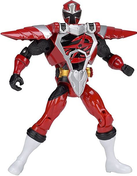 Power Rangers Ninja Steel Deluxe Action Heroes Red Armored Ranger 5 ...