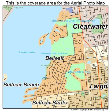 Aerial Photography Map of Belleair, FL Florida