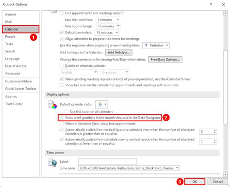 Show week number in Outlook calendar - ALI TAJRAN