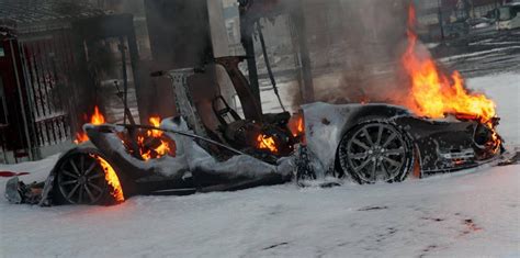 Tesla Model S caught fire and burned down while charging at a ...