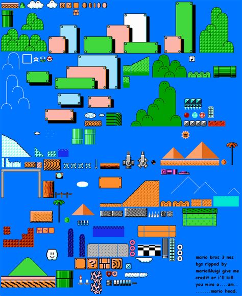 smb3 misc backgrounds objects | Mario crafts, Mario bros, Super mario ...