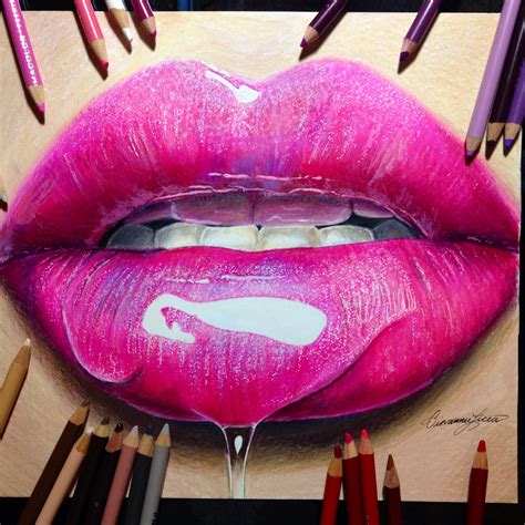 Drawing Realistic Glossy Lips - Slaylebrity