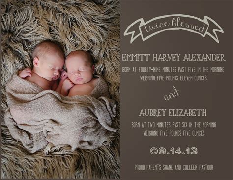 Baby Announcements with Free Fonts - Lemon Thistle