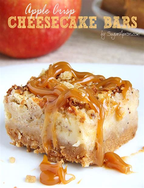 Caramel Apple Crisp Cheesecake Bars - Mom's Easy Recipe