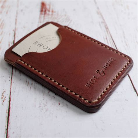 Slim Leather Card Holder By Hide & Home