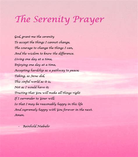 Serenity Prayer - Sharing Life and Love