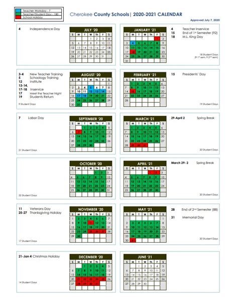 Cherokee County School System Calendar 2024 - Schoolcalendars.net