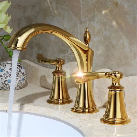 Gold Brass Faucet / Comes with all necessary accessories for ...