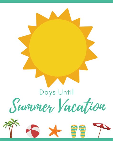 Free Printable Summer Vacation Countdown Sign - pop sparkle fizz