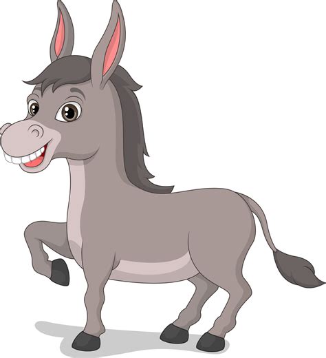 Cartoon happy donkey on white background 4991902 Vector Art at Vecteezy