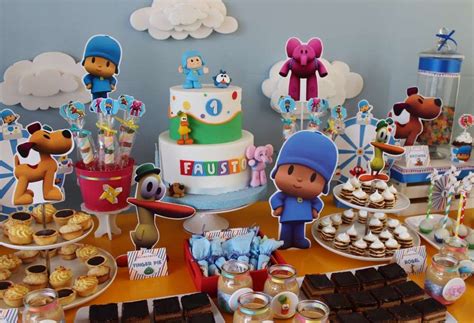 Pocoyo Birthday Party Ideas | Photo 5 of 15 | Rainbow birthday party ...