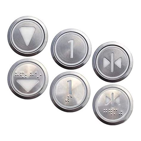 6pcs Buttons for KONE Elevator Round Stainless Steel Buttons KDS300 ...