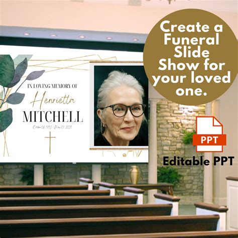 Funeral Slideshow Template Powerpoint Funeral Template - Etsy