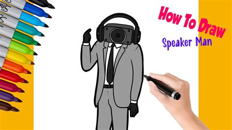 How to Draw Speaker Man From Skibidi Toilet: Step-by-Step Tutorial ...