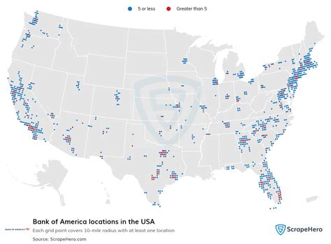 List of all Bank of America locations in the USA - ScrapeHero Data Store