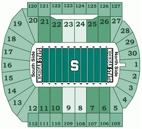 Msu Spartan Football Stadium Seating Chart | Awesome Home