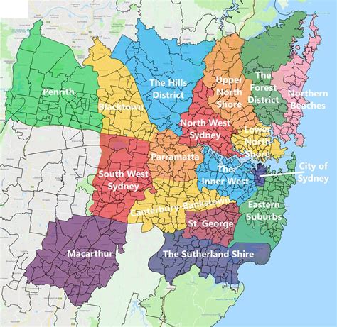 A map of Sydney’s regions I made, let me know what you think : sydney