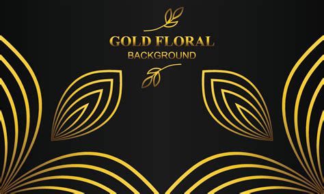 premium elegant gold floral background with floral and leaf ornament ...