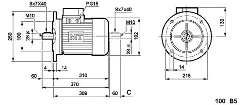 Iec Metric Motor Dimensions For Size 100 In B3 B5 And B14 | Free Nude ...