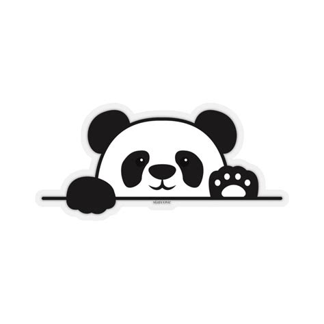 Cute Panda Wall Decals, Funny Black White Light Switch Sticker Vinyl ...