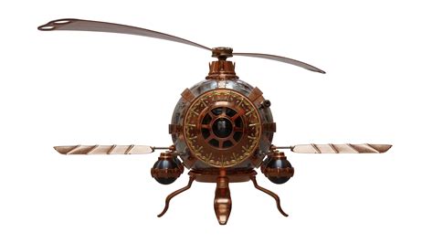 Steampunk helicopter 3D model - TurboSquid 1647212