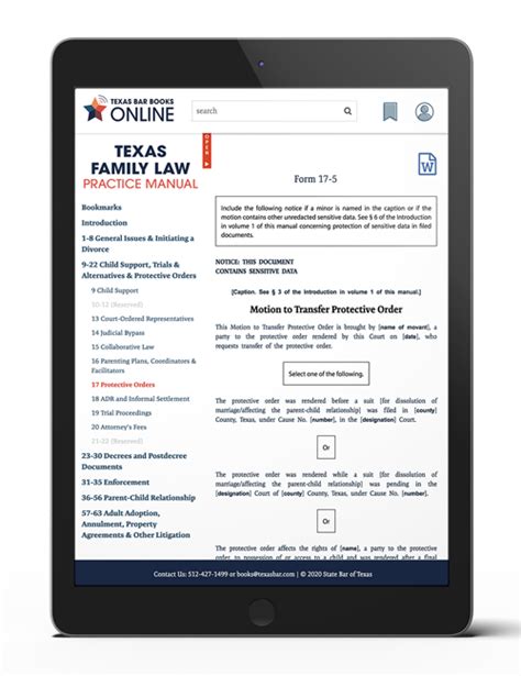 Texas Family Law Practice Manual Online Subscription | Texas Bar Practice