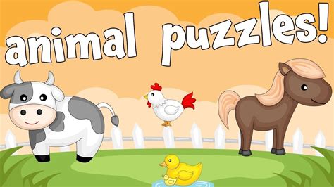 Farm Animals! An Animal Puzzle Game for Preschoolers and Toddlers - YouTube