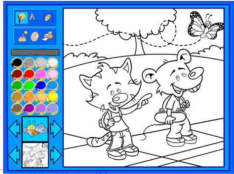 Los animales: Juego para colorear animales