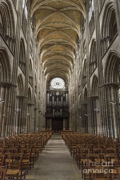 Interior Of Rouen Cathedral In France Photograph by JM Travel ...