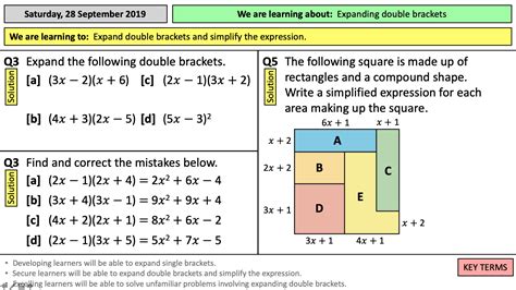 Expanding double brackets | Teaching Resources