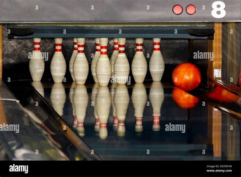 Bowling ball in gutter bowling hi-res stock photography and images - Alamy