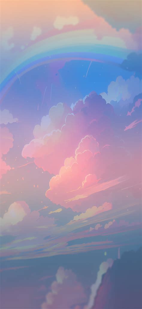 Aesthetic Rainbow & Clouds Wallpaper - Cool Rainbow Wallpapers