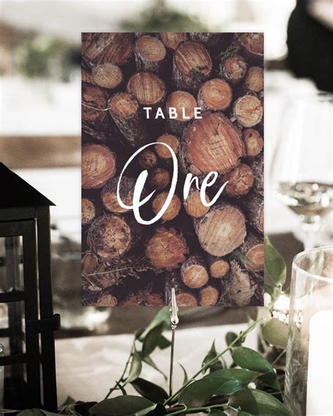 Rustic Wedding Table Numbers, Printable Table Numbers Template - Etsy