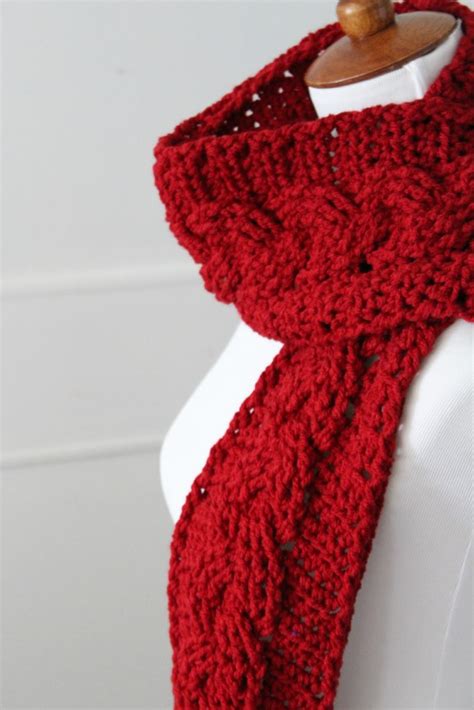 Crochet Cable Scarf Using One Skein of Yarn! - Yarn Hook Needles