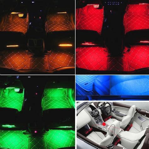 Car LED Strip Interior Lights Black